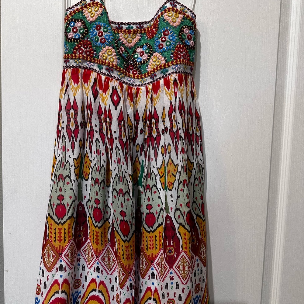 Zara Red and Yellow Patterned dress